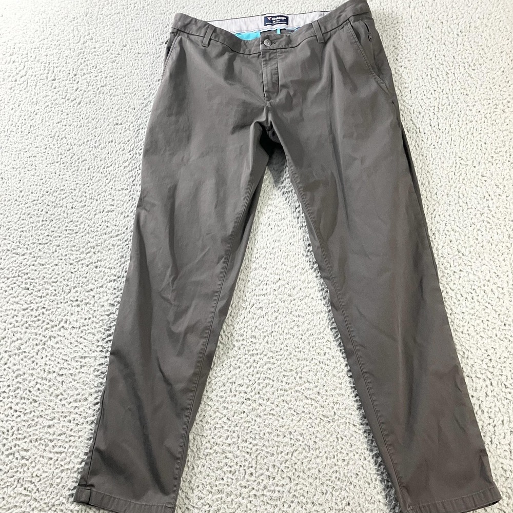 Birddogs Pants Mens 38x32 Black Stretch Chino Casual Straight‎ Leg Golf Pockets